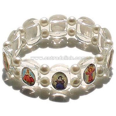 Glass Rosary Bracelet