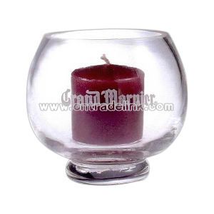 Glass candle holder