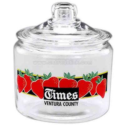 Glass canister / cookie jar with lid