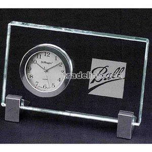 Glass desk clock