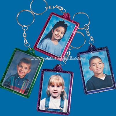 Glitter Photo Frame Key Chains