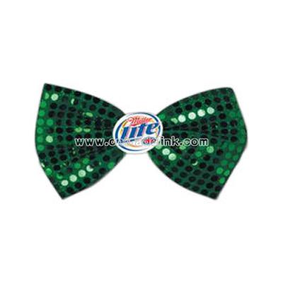 Glitz 'N Gleam - St. Patrick's day bow tie with icon attached
