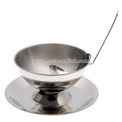 Global Decor 18/10 Stainless Steel Gravy Boat with Ladle
