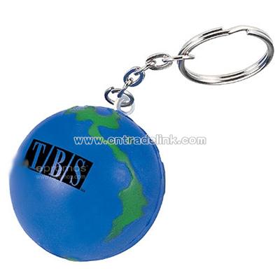 Globe Keychain Stress Ball