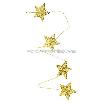 Gold 8' Star Garland