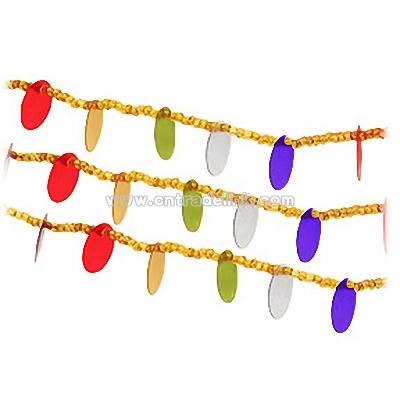 Gold Beaded Multi Sequins Garland