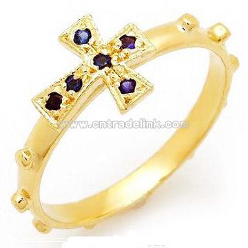 Gold Metal Rosaries Rings
