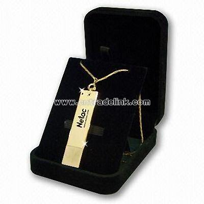 Gold USB Flash Drive with Built-in Security Program