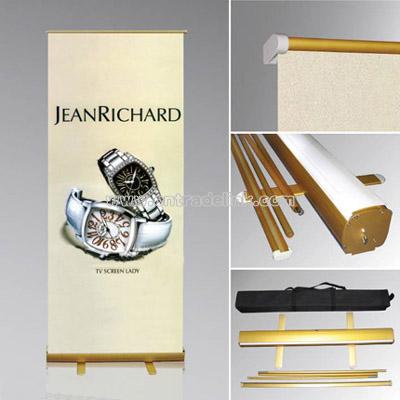 Golden Single Side Roll Banner Display