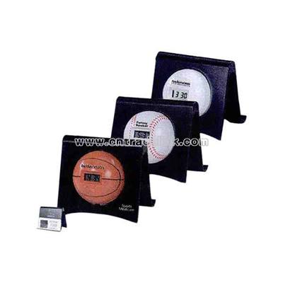 Golf LCD Game time clock with note and pen holder,