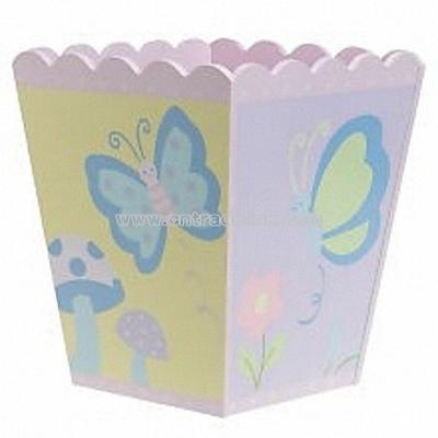 Gossamer Wings Wood Trash Can