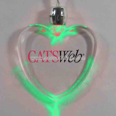 Green - Light up heart pendant necklace