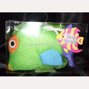 Green Fish Bath Sponge