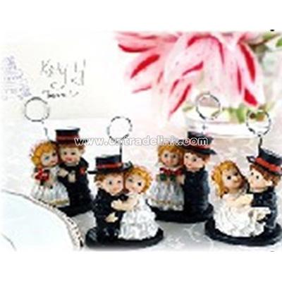 Groom and Bride Place Card Holder