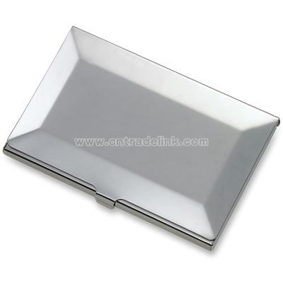 Gun Metal Beveled Edge Business Card Case