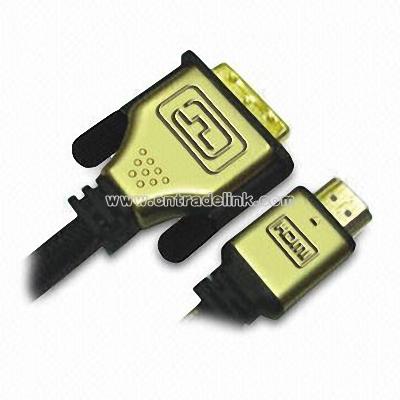 HDMI to DVI Cable with Magnalium Alloy Shell ang Gold-plated