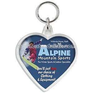 HEART SHAPED ACRYLIC KEYCHAIN
