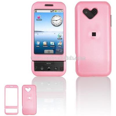 HTC T-Mobile G1 Google Cell Phone Solid Pink Snap-On Case Cover with Removable Swivel Belt Clip