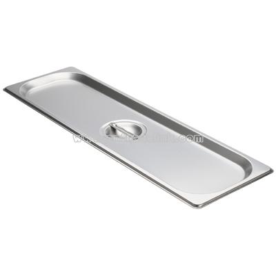 Half long solid steam pan cover