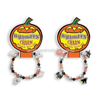 Halloween Charm Stretch Bracelet - Lead Safe