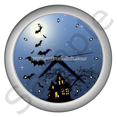 Halloween House Wall Clock