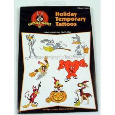 Halloween Looney Tunes Temporary Tattoos
