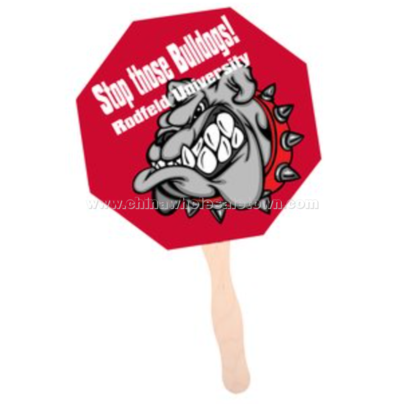 Hand Fan - Stop Sign - Full Color