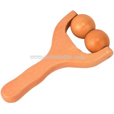 Hand held maple wood massager