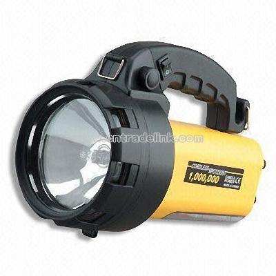 Handheld Rechargeable Spotlight with AC Adapter and 12V DC Car Charger