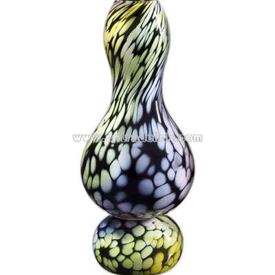 Handmade curvy glass vase
