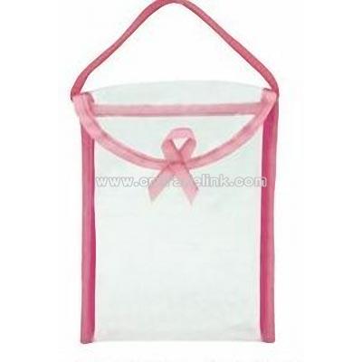Handy Clear Accessory Bag W/ Ribbon