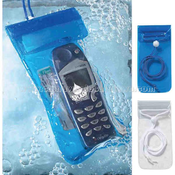 Handy waterproof pouch with neck cord