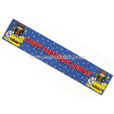 “Happy Birthday Jesus” Metallic Banner