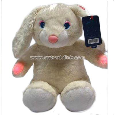 Happy Birthday Music and Flash Stuffed Rabbit