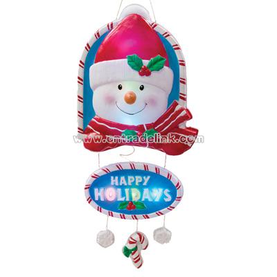 Happy Holidays Snowman Door Hanger