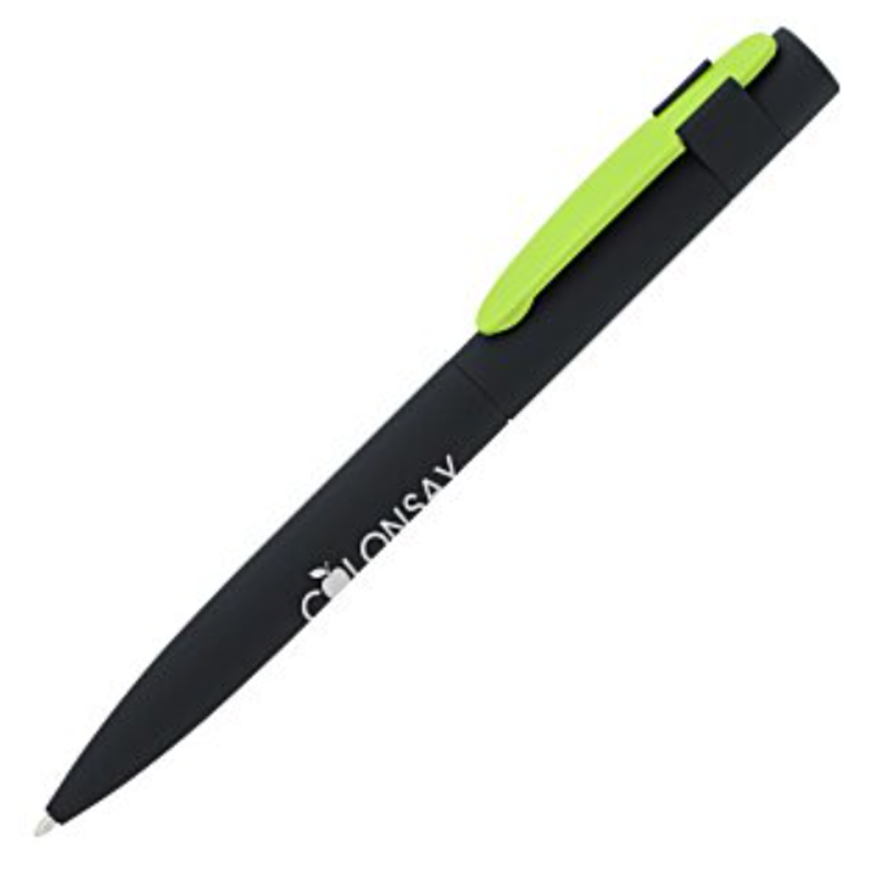 Harmony Soft Touch Metal Twist Pen - Black