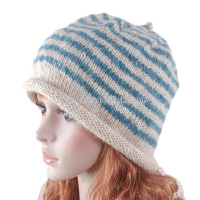 Hat Hand knit Crochet Beanie