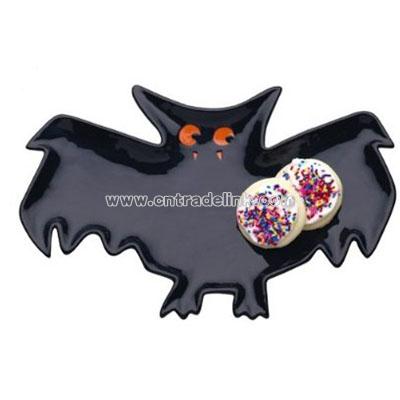 Haunted House Bat Shaped Platter