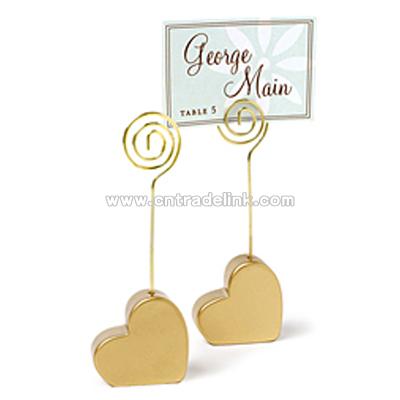 Heart Place Card Holders - Gold