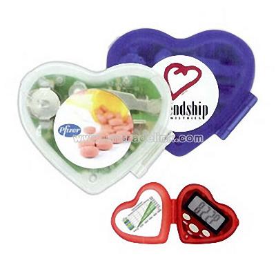 Heart Shape multi-function pedometer