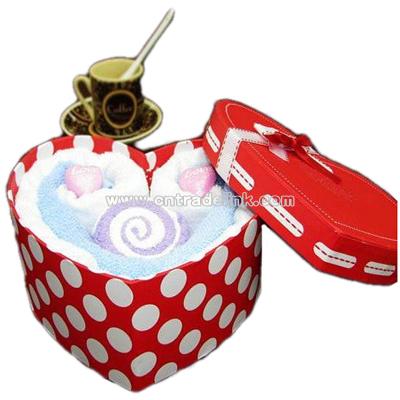 Heart Shaped Gift Box Towel