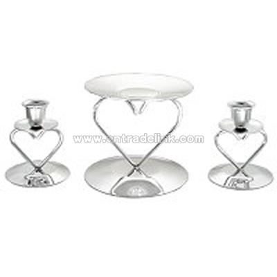 Heart Unity Candle Holder Set