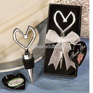 Heart-shaped Wine Stopper Suitable for Wedding and Promotional Gifts