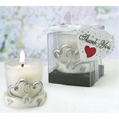 Heart shaped wedding candle holder