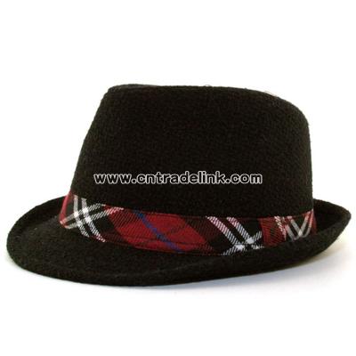 Heave Weight Fedora w/Plaid Band hat