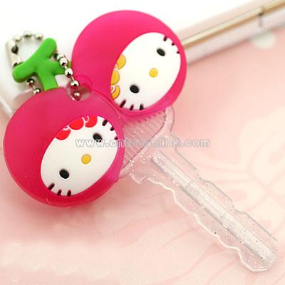 Hello Kitty Juicy Fruit Key Cover Ball Chain (Cherry)