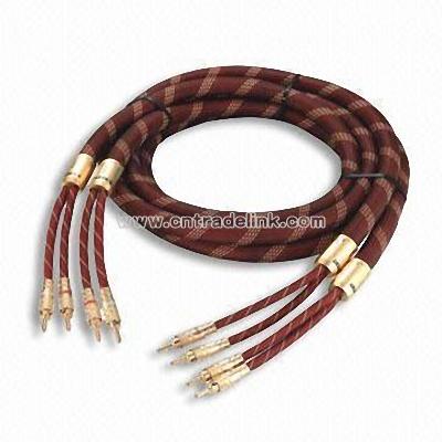 Hi-fi Speaker Cable with Gold-plated Banana-type Plug