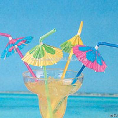 Hibiscus Parasol Straws 10