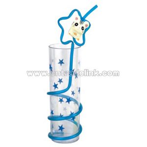 High Cartoon Straw Cup