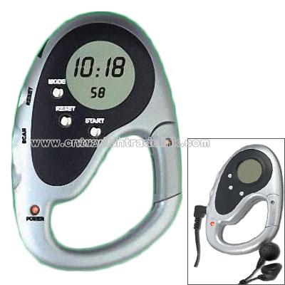 High-Sensitivity Clock Radio in Carabiner Design